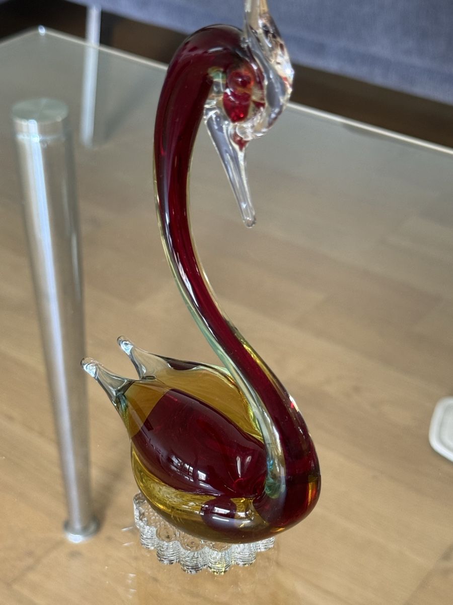 Murano Figuren: Glasfigur Schwan Murano Vintage – Gebraucht aus Bern von Delamer