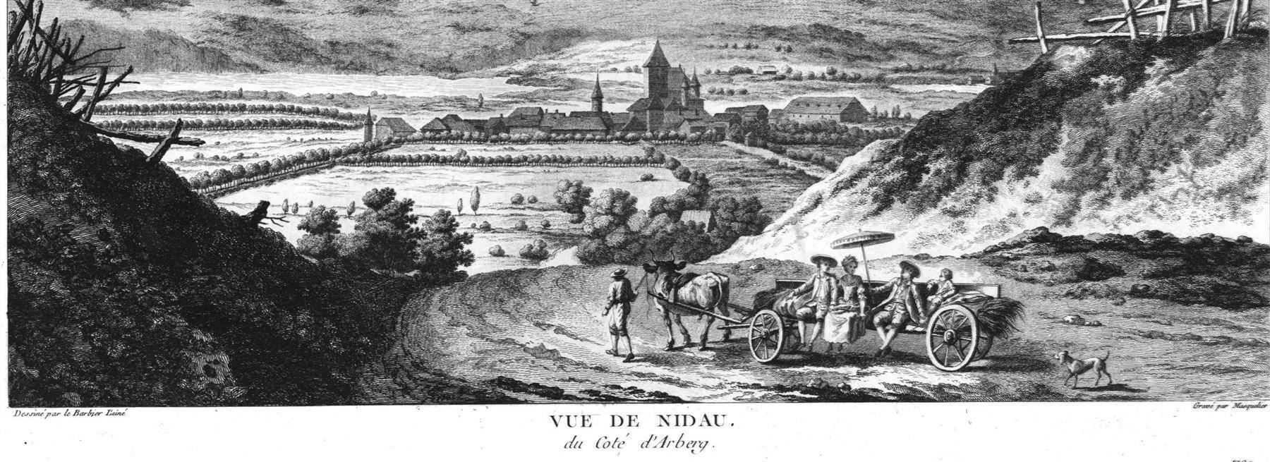 Incisioni: Nidau Originalkupferstich 1780 – Usato da Rafz venduto da Helvet32 1