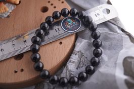 Schwarzer  Turmalin Kugel   Armband    ab 1.-     (Räumung!)