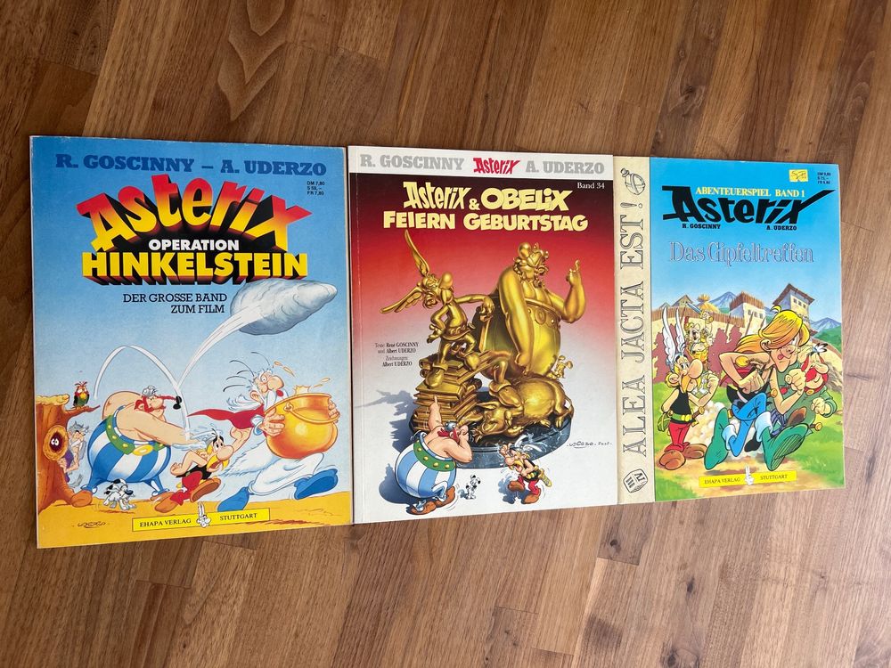 3x Asterix Geburtstag, Hinkelstein, Gipfeltreffen Kaufen auf Ricardo
