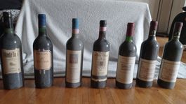Rotwein 7 Alte Flaschen diverse Jahrgänge