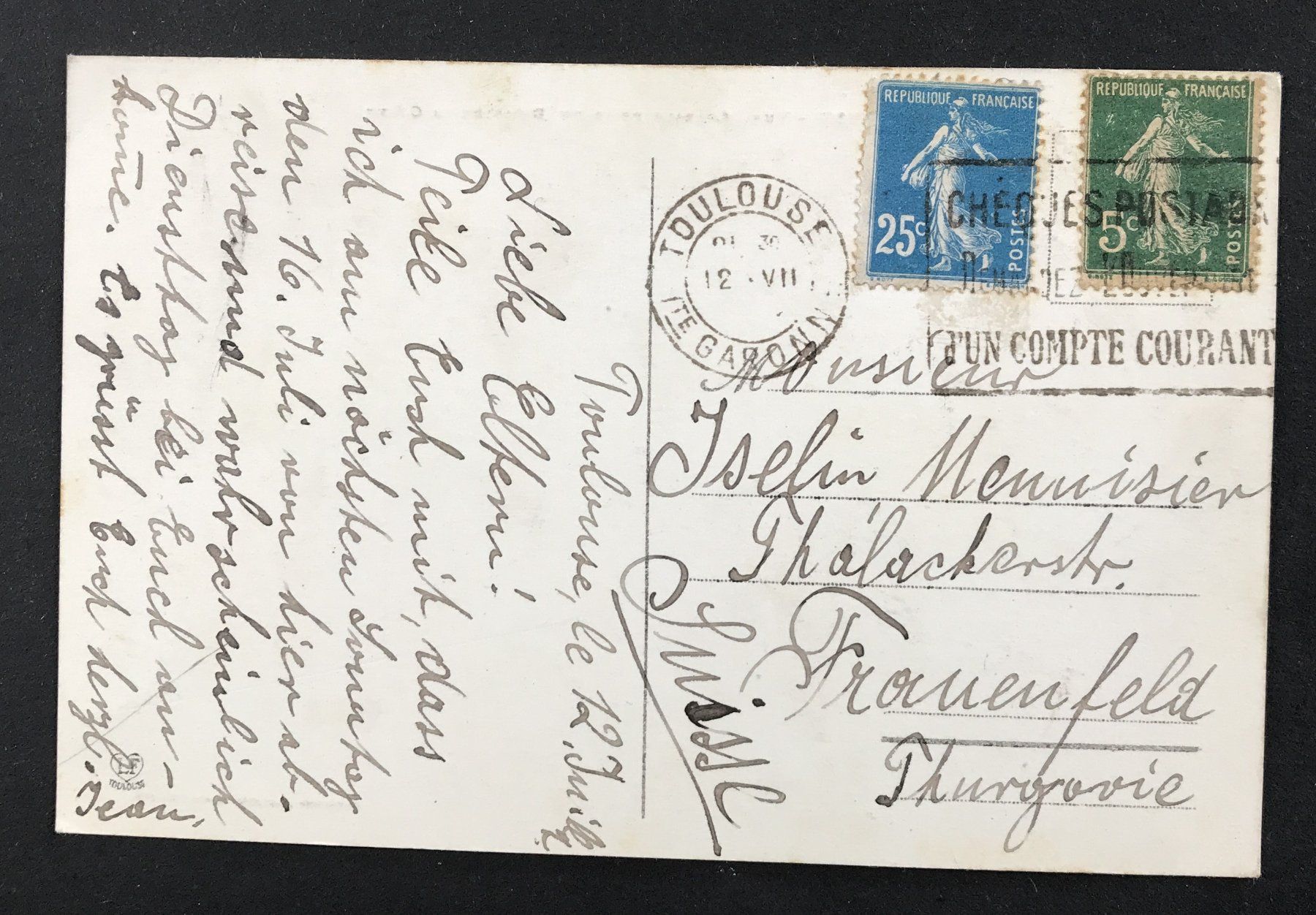 Cartoline postali: ANTIKE ANSICHTSKARTE TOULOUSE – Usato da Ostermundigen venduto da wini63 1