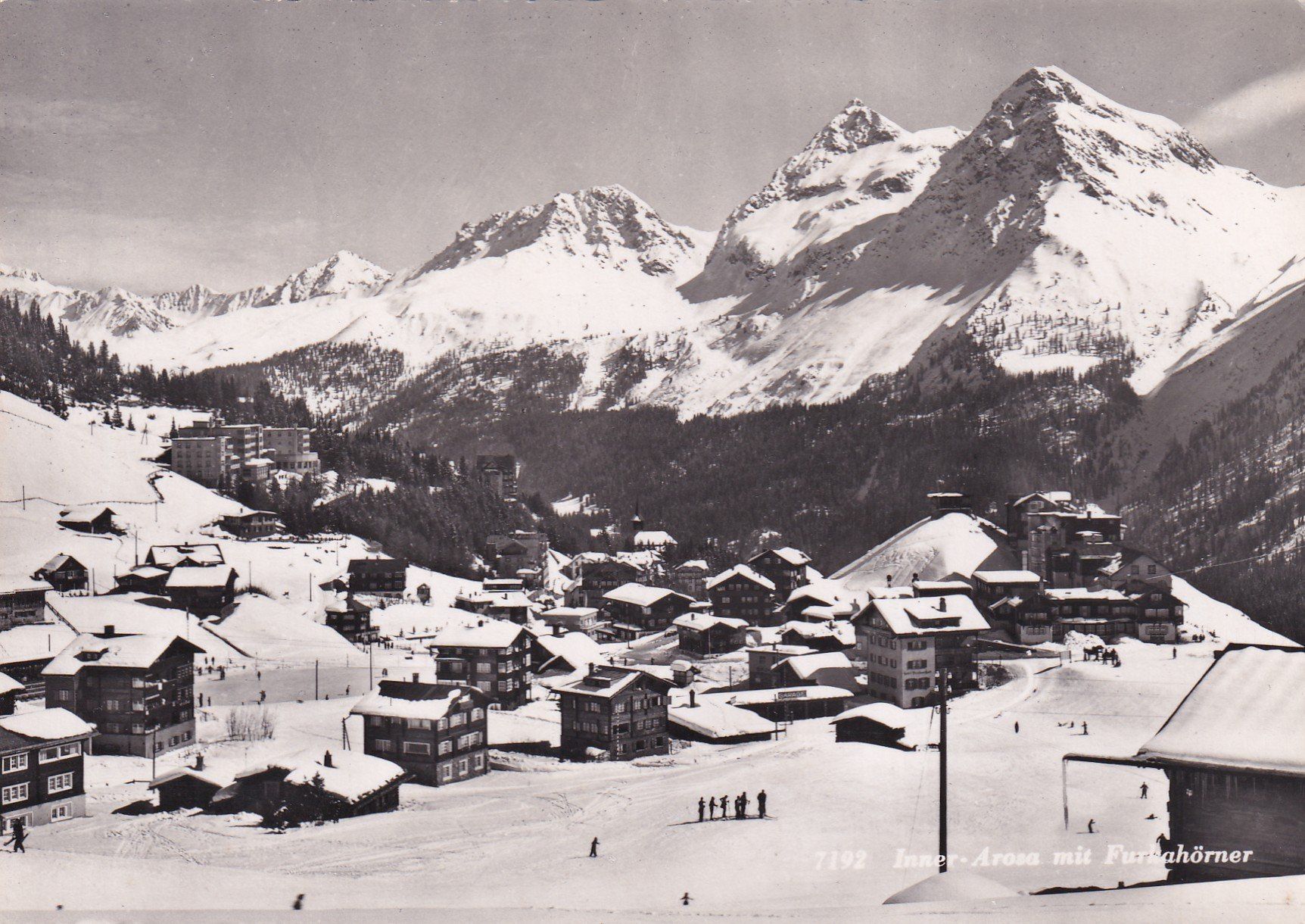 Cartoline postali: Inner Arosa mit Furkahörner  1947 – Usato da Cormoret venduto da Pascalll2001