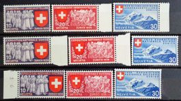 SUISSE 1939: Expo nationale, les séries de/fr/it, **