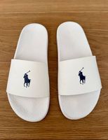 Polo Ralph Lauren Pool Slides, Pantolette, Weiß, Gr. 42