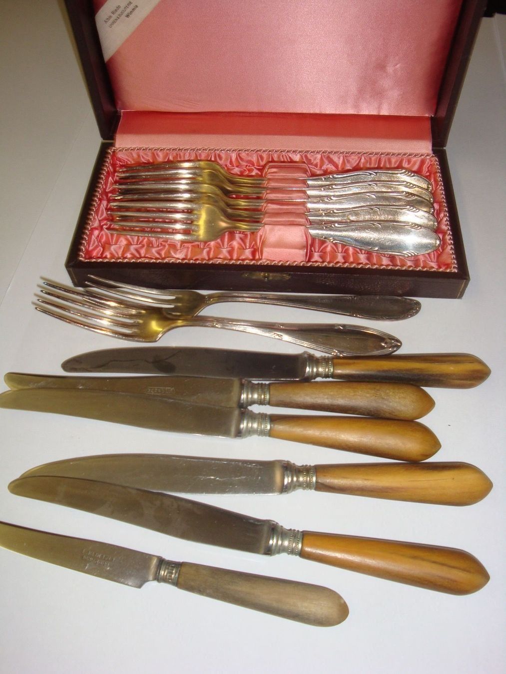 Set di posate: 5 Essgabeln, plus 5 Essmesser – Usato da häusernmoos venduto da buc_8ftk
