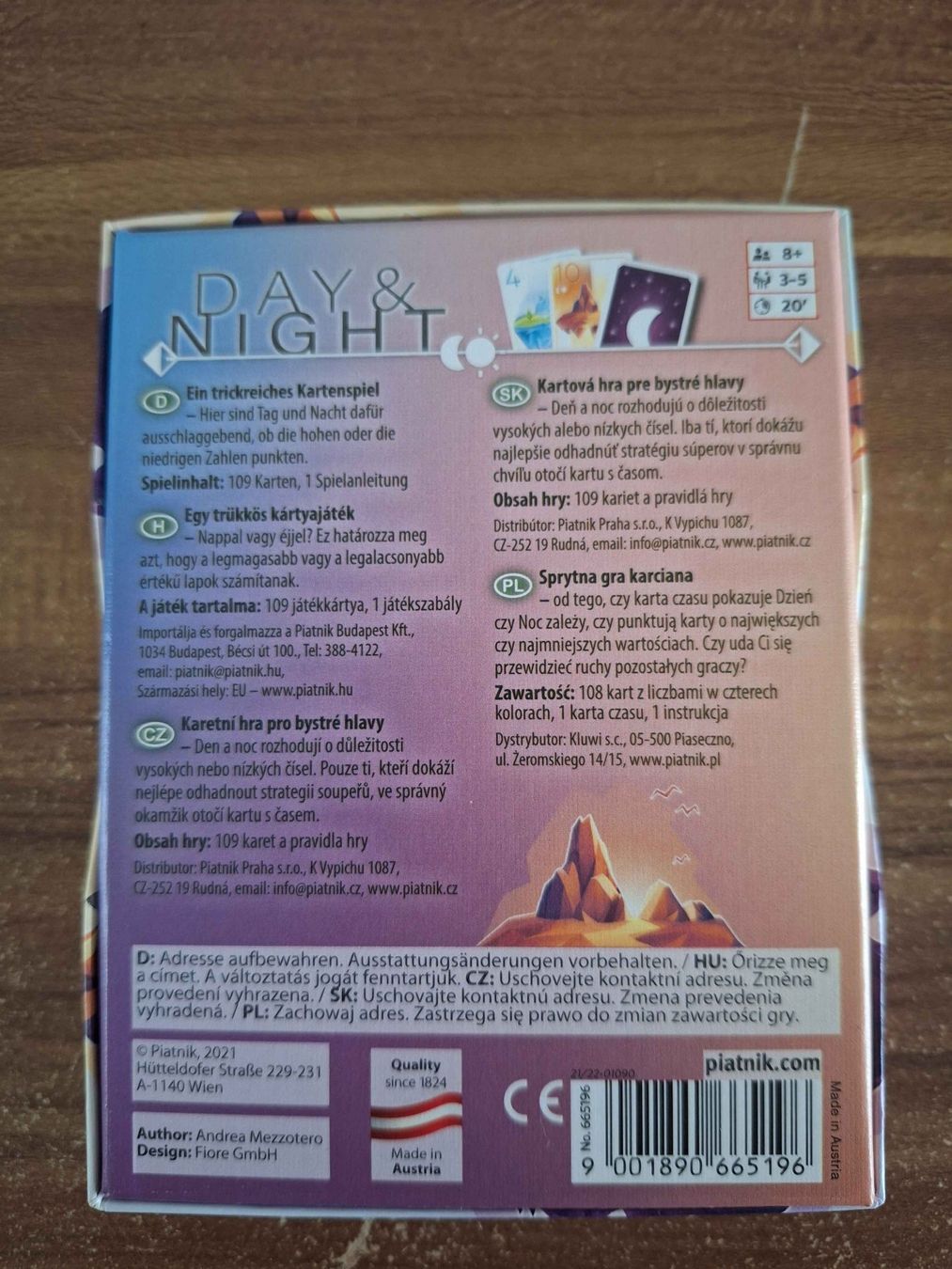 Giochi: Day & Night Gesellschaftsspiel – Nuovo e nell'imballaggio originale da Grenchen venduto da LaCa 1