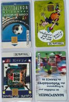 4 Telefonkarten Frankreich Fussball