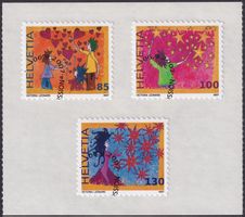 2007, Nr.1244-1246 (Glückwünsche) mit Ersttags-Stempel.