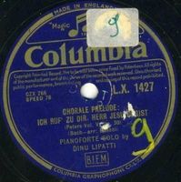 Lot 3x Dinu Lipatti 78 RPM Shellacs Columbia Blue Label UK