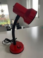 Vintage Schreibtischlampe Rot,70er/80erJahre Retro–Space Age