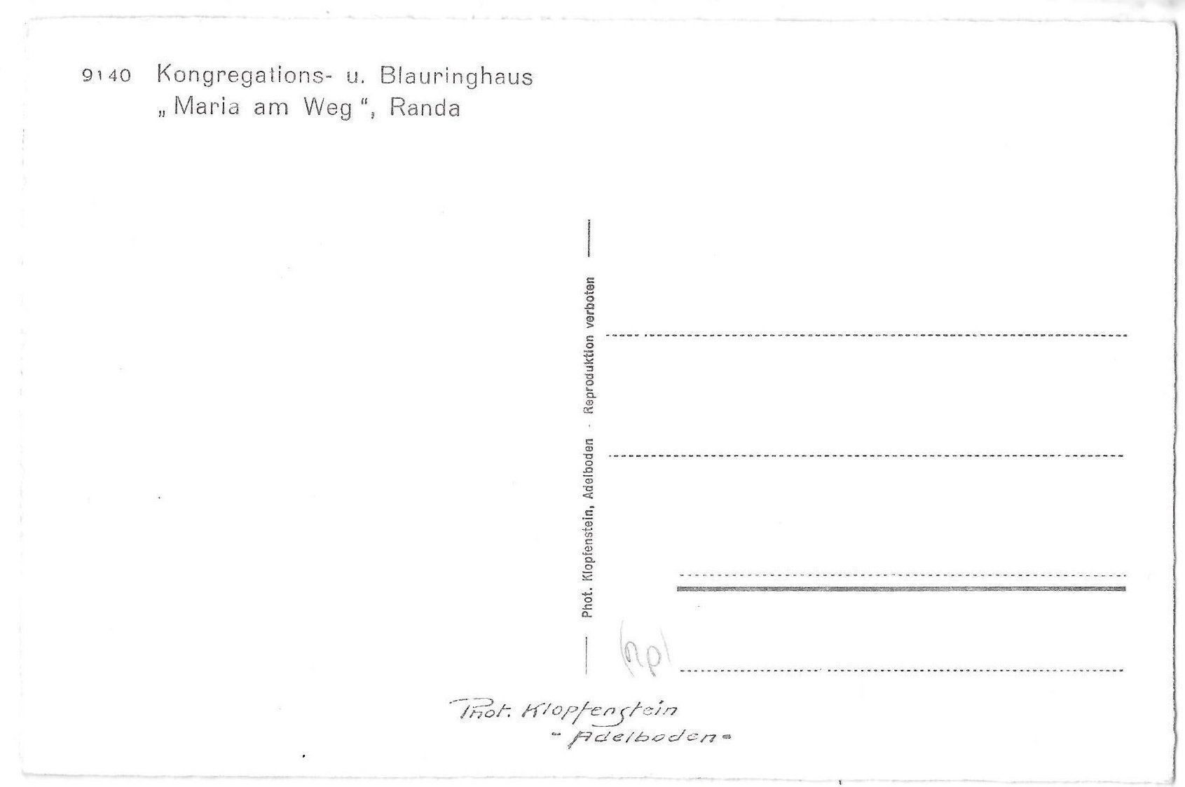 Cartoline postali: Randa Kongregations- und Blauringhaus – Usato da Olten venduto da clotaldi 1