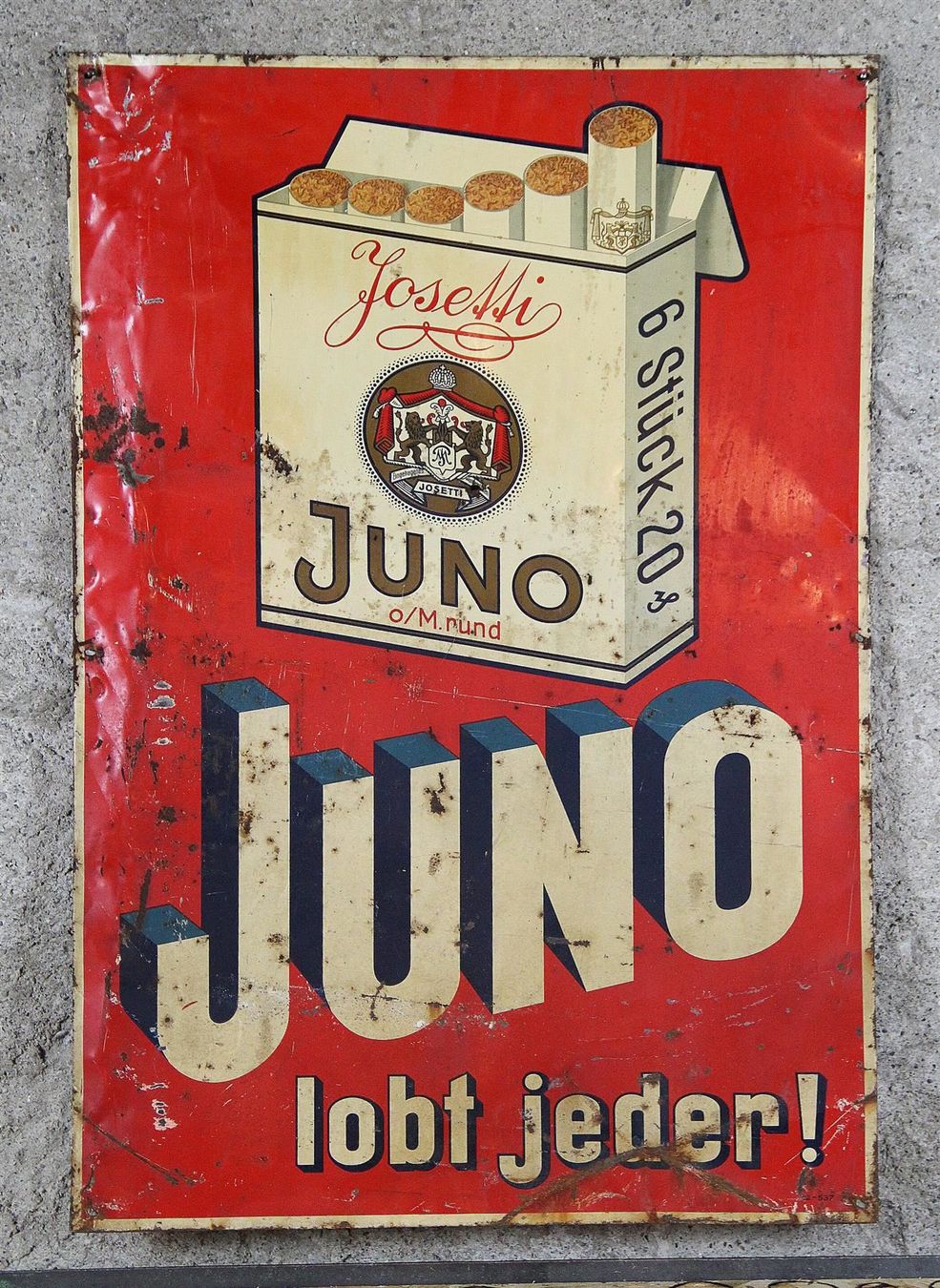 Insegne: Blechschild "Juno " – Usato da Birrwil venduto da brandschatz_birrwil 2