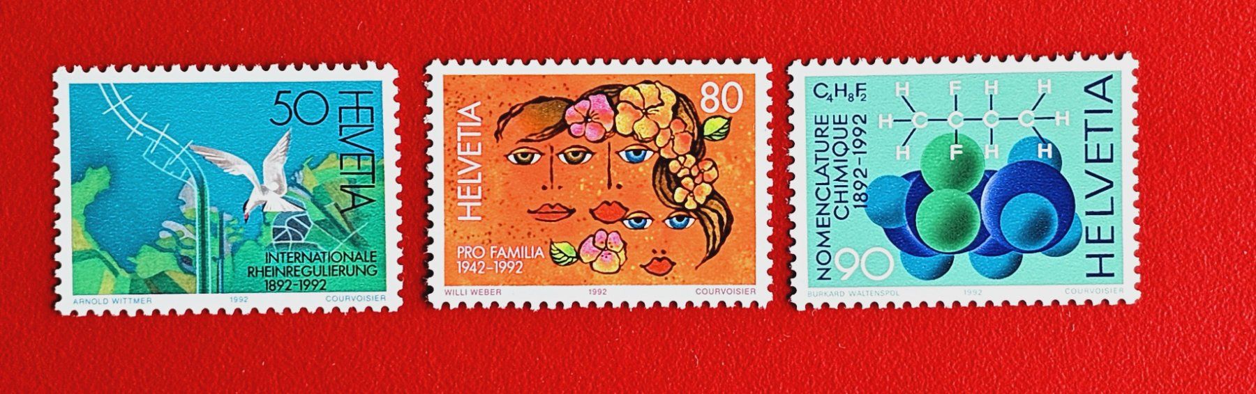 Alle Briefmarken: WERBEMARKEN SATZ 823 - 825 POSTFRISCH 1992** – Neu (gemäss Beschreibung) aus Düdingen von Quartierstrasse