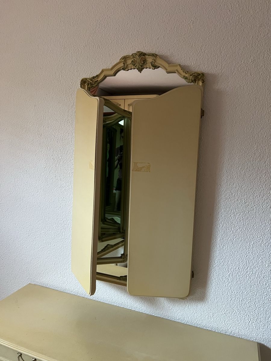 Commodes: Kommode mit Spiegel antique Stil creme – D'occasion à Perlen par Chregle1 4