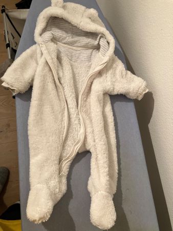 Flauschiger Baby Winter Overall mit Öhrchen, Grösse 68
