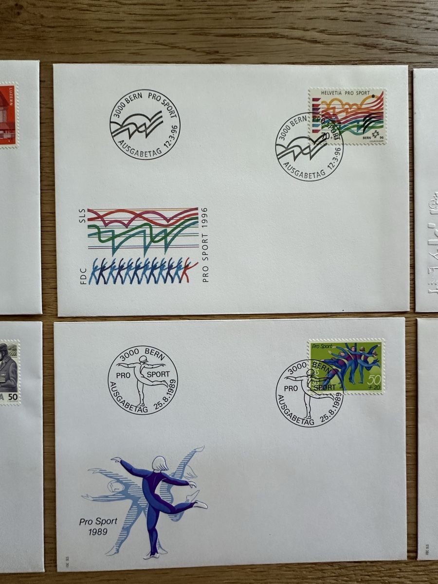 Tutti i francobolli: Schweiz - 6x FDC Sonderausgaben  – Usato da Schmitten / FR venduto da Samsara169 2