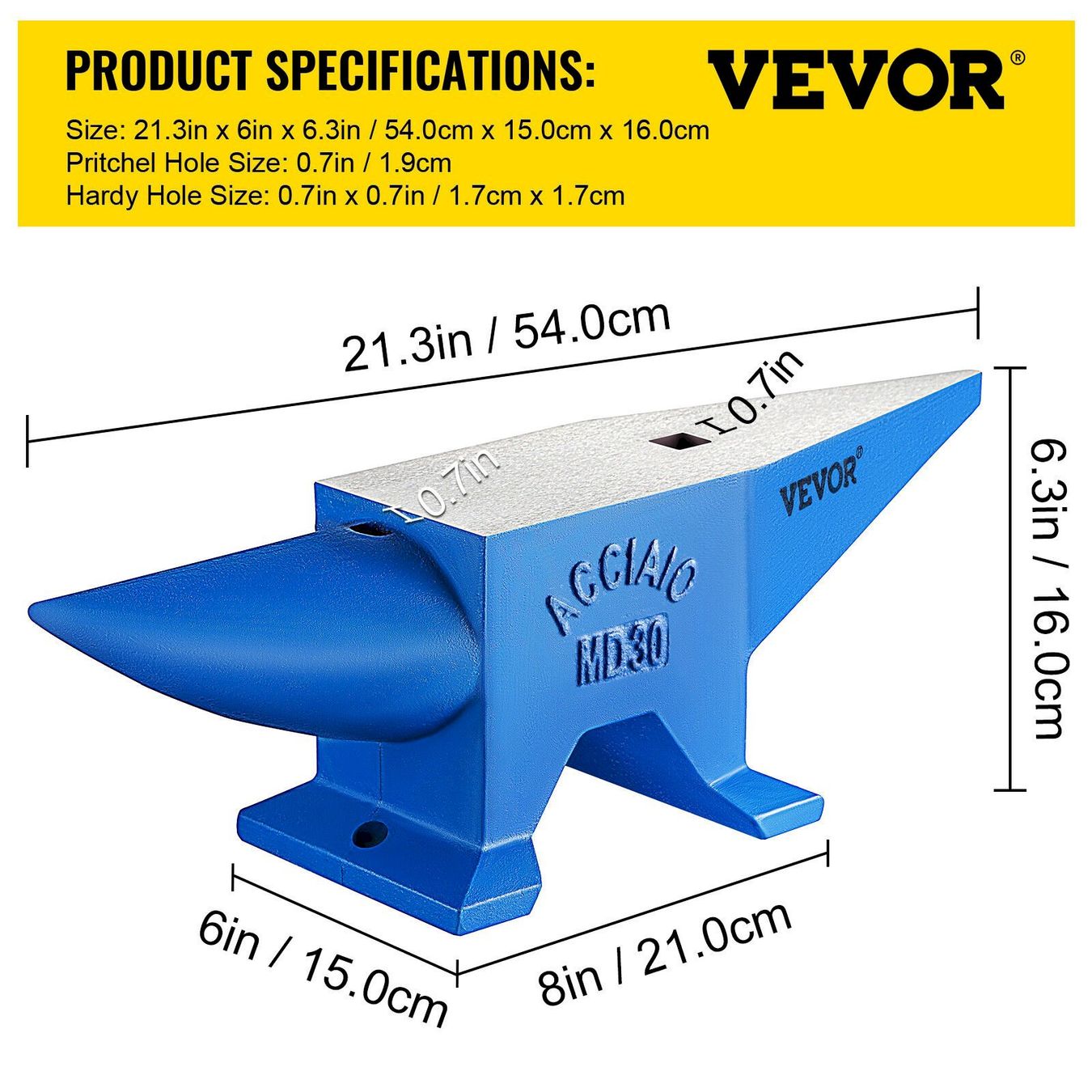 Tutti gli attrezzi: VEVOR Stahl Amboss 30Kg – Nuovo e nell'imballaggio originale da Bottighofen venduto da zaap 3