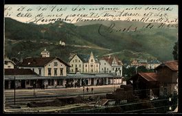 AK St. Margrethen, Blick zum Bahnhof