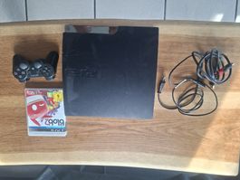 Sony PlayStation 3 Konsole schwarz mit Controller & Spiel