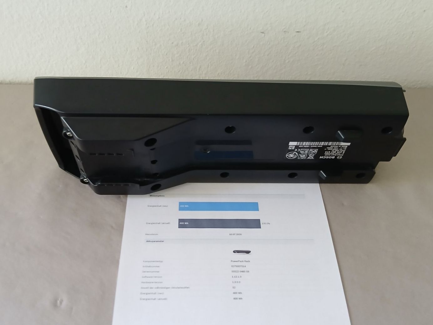 Bosch Batterie: Bosch Powerpack 400 mit 463Wh - Gepäckträger - Messbericht – Usato da Winterthur venduto da .-thx-. 3