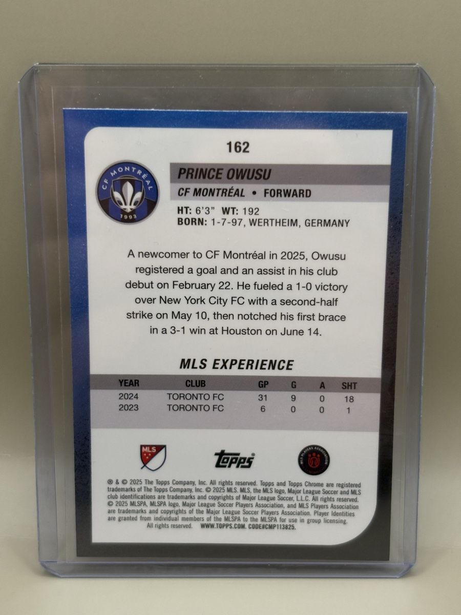 Topps Sammelbilder & Trading cards: Topps Chrome MLS - Prince Owusu /250 - refractor – Neu (gemäss Beschreibung) aus Oberbuchsiten von Bananefrappe93 2