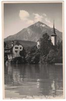 Spiez, Schlosskirche, English Church, Photokarte gel. 1933