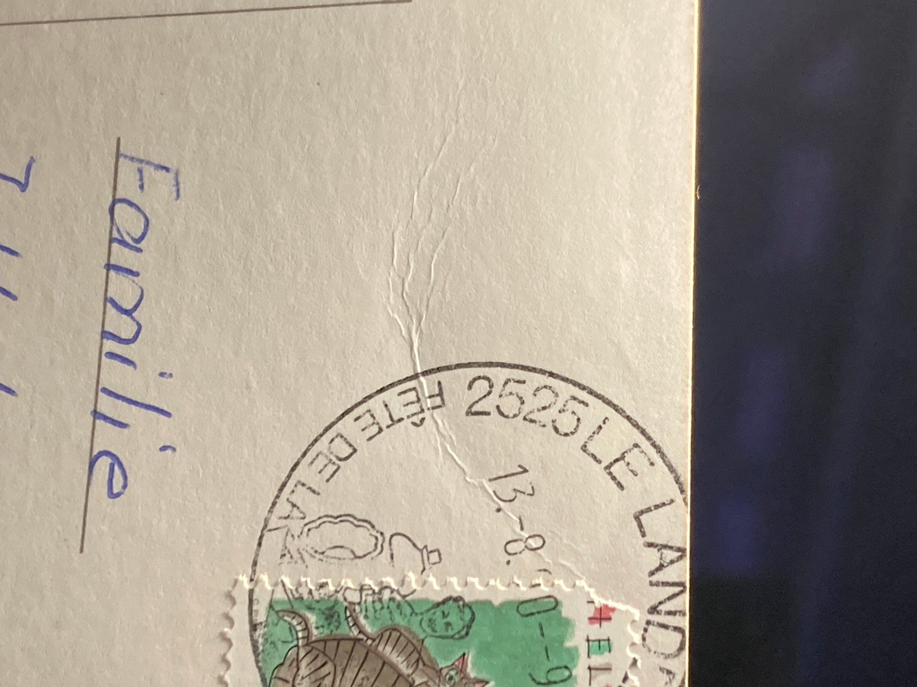 Cartoline postali: Camping des Pêches, 1990 – Usato da Lenzburg venduto da fh1 3