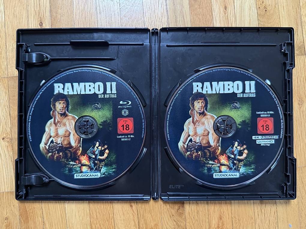 Alle DVDs: Rambo II - der Auftrag 4K und Bluray – Gebraucht aus Wolfhausen von KugelKopf 2
