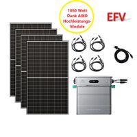 Balkonkraftwerk 4 x Solarpanel + Solarflow 800 Pro 1860W