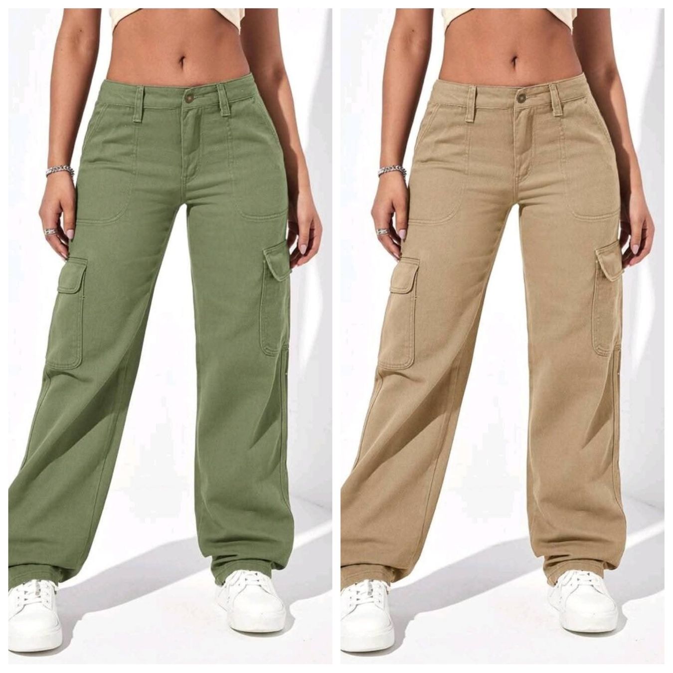 Jeans: Cargo Jeans Gr. XS grün oder beige (VERSAND möglich) – Neu und originalverpackt aus St.Peterzell von the2ndchance