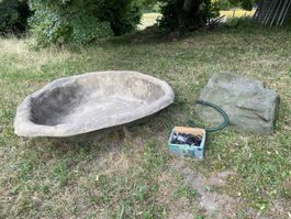 Gartenteich aus hochwertige GFK Oberfläche aus Kunststein