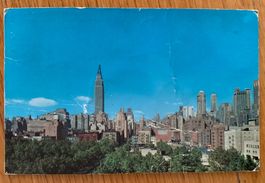 Alte Postkarte Manhatten-New York aus dem Jahr 1961