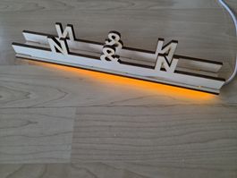 Individuelle LED-Lampe mit Namen - N & N