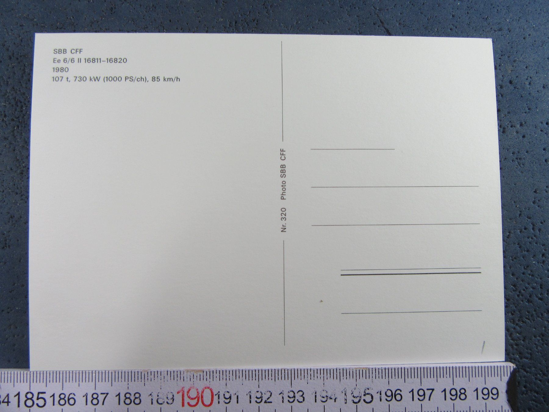 Cartoline postali: BAHN SCHWEIZ SBB Ee6/6 1980 AK – Usato da Ettingen venduto da Hausi4711 1