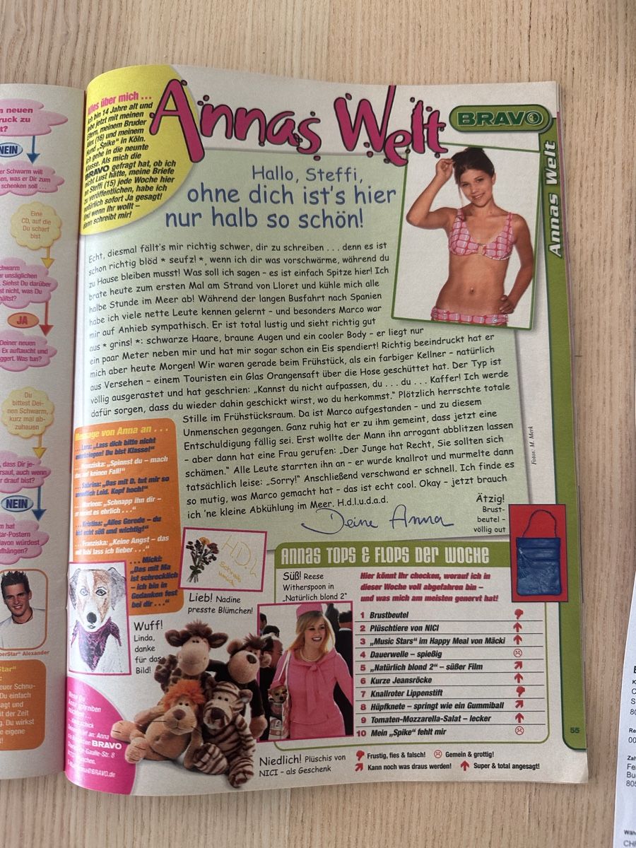 Riviste & Magazine: Bravo Magazin Nr. 35/August 2003 – Usato da Zürich venduto da Stern8055 3