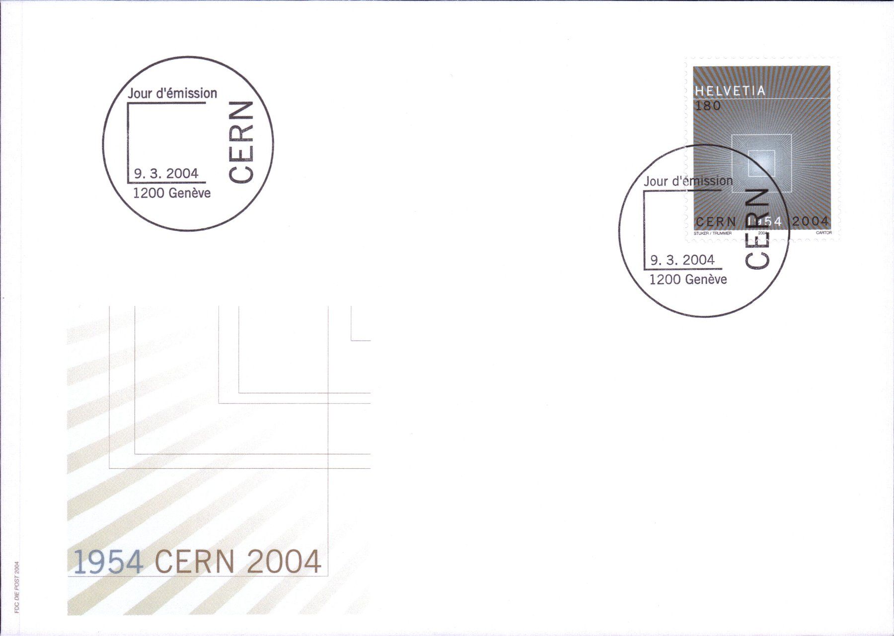 Tutti i francobolli: 2004 FDC 50 Jahre Cern    KW 8.10 – Usato da Eggersriet venduto da stamp303