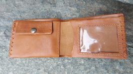 Leder Portemonnaie braun, handgemacht, mit Prägung! Perfekt!