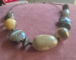 Collana perle miste pietre naturali
