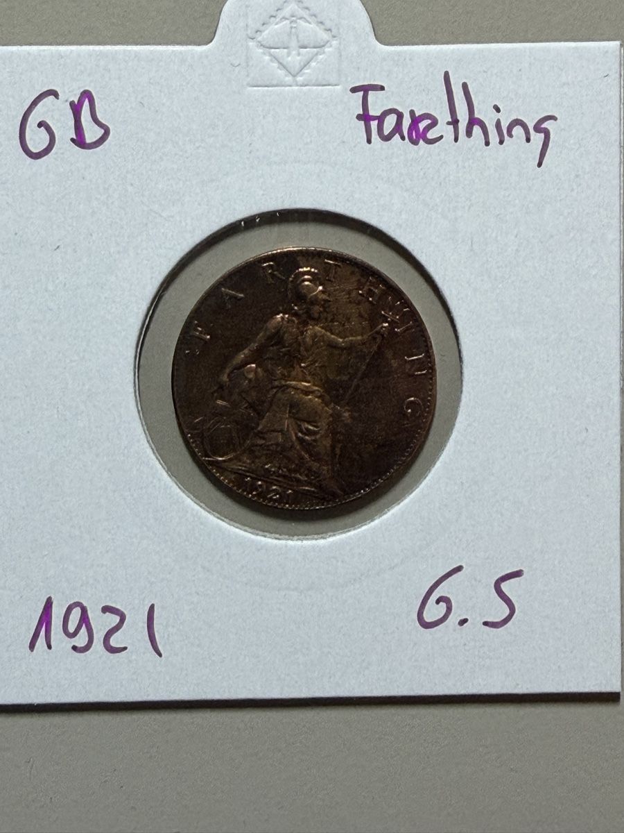 Alle Münzen: GB - Farthing - 1921 - Georges 5 – Gebraucht aus Payerne von Mike1682
