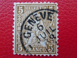 Sitzende Nr.30, sauber entwertet GENEVE: 6.JULI.1868, LUXUS!