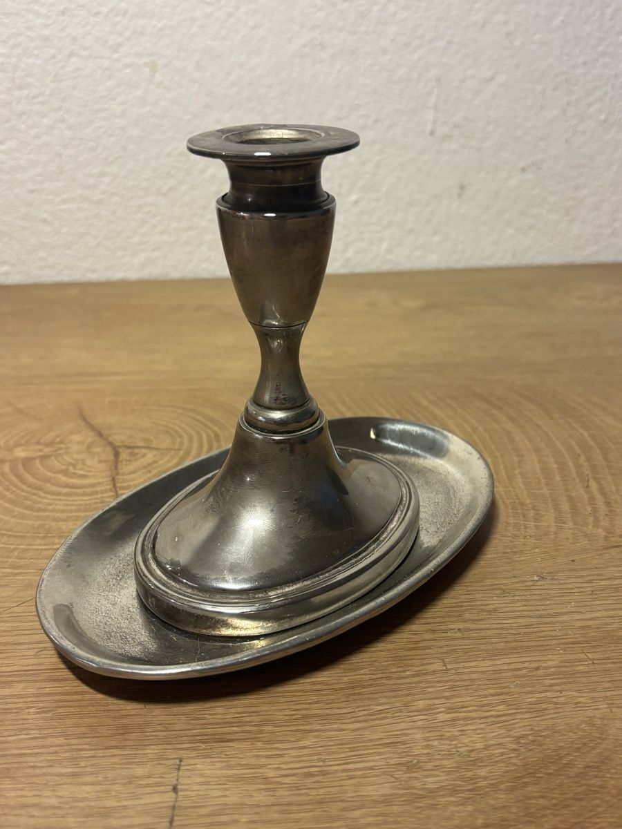 Candele: Antiker Kerzenleuchter mit Metallteller Set – Usato da Orpund venduto da BlackEagel80 2