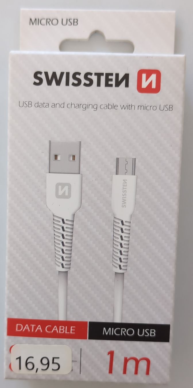 Câbles: Câble données Swissten Micro USB 1m neuf, scellé  – Neuf avec emballage d'origine à Lausanne par Station84