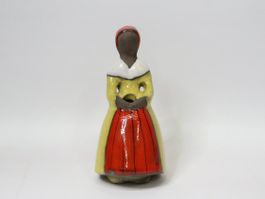 Vintage Elsi Bourelius Blumenmädchen Vase Trockenblumen