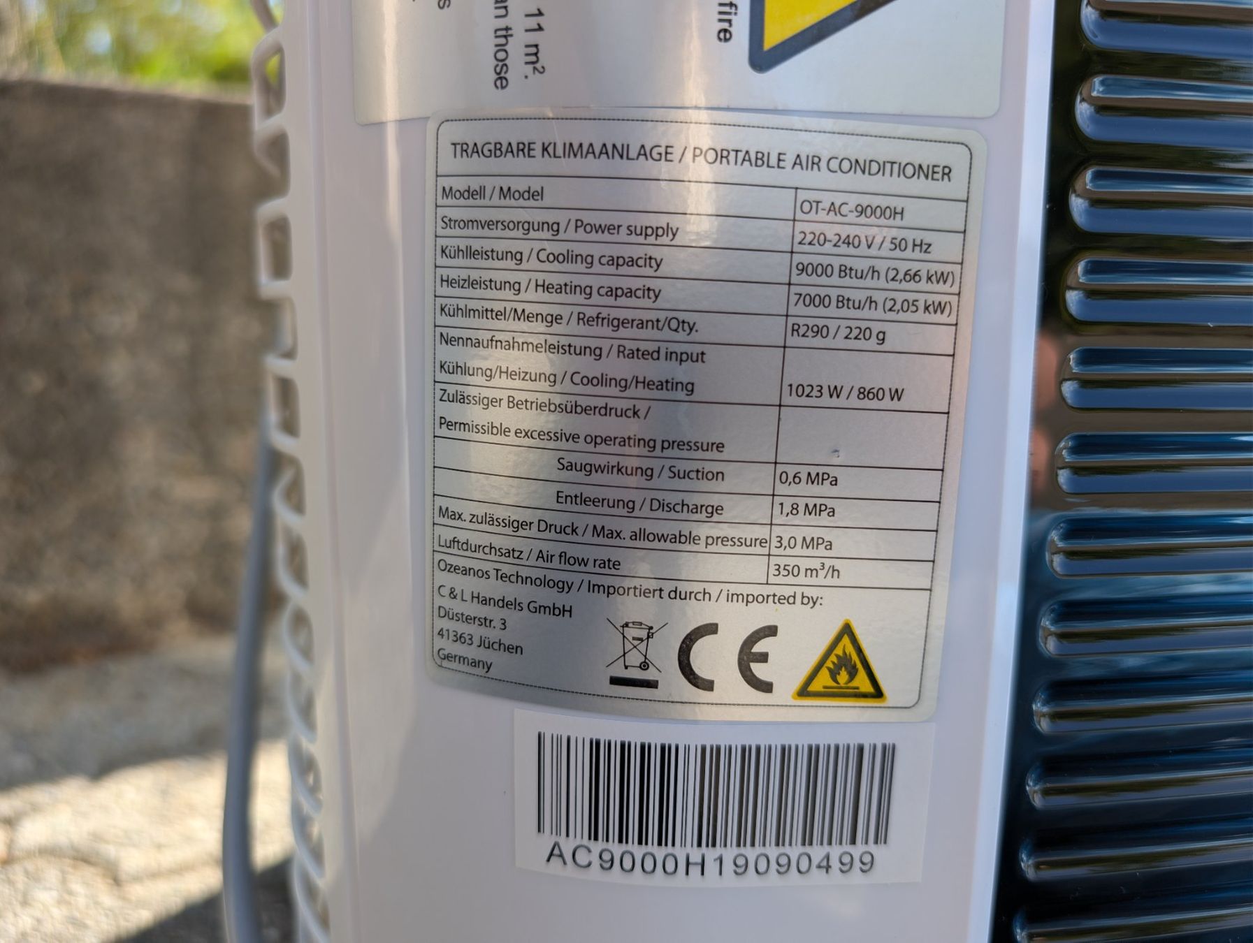 Condizionatori: Klimagerät / Klimaanlage Mobil – Usato da Glattfelden venduto da pfh90 2