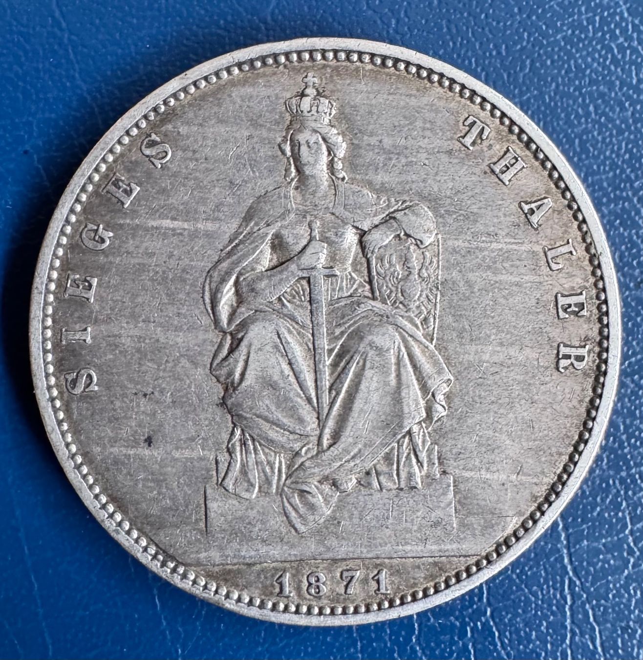 Tutti le monete: Preussen Siegestaler Wilhelm I 1871 A Silber – Usato da Ebikon venduto da Dmasterx 3
