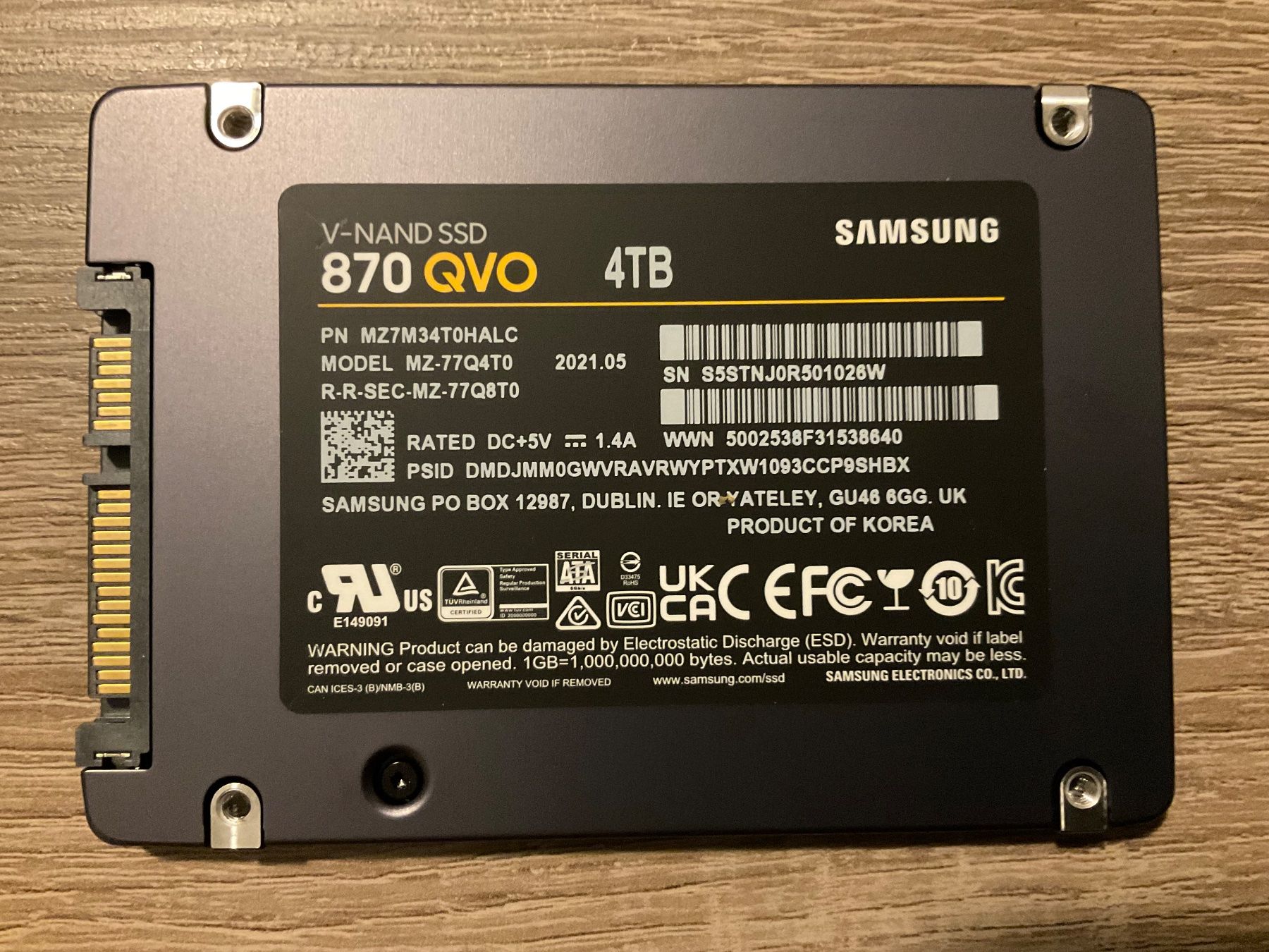 Samsung Dischi rigidi: Samsung 870 QVO SSD mit 4 TB – Usato da Doppleschwand venduto da gnagi82 1