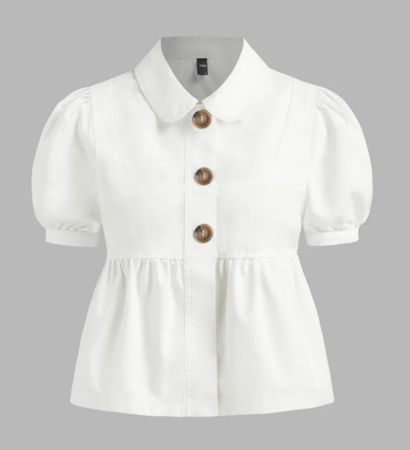 haut péplum en jeans blanc neuf avec étiquette taille L 