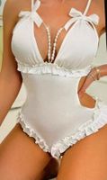 Chic body di Raso con perle-tg M/L-nuovo