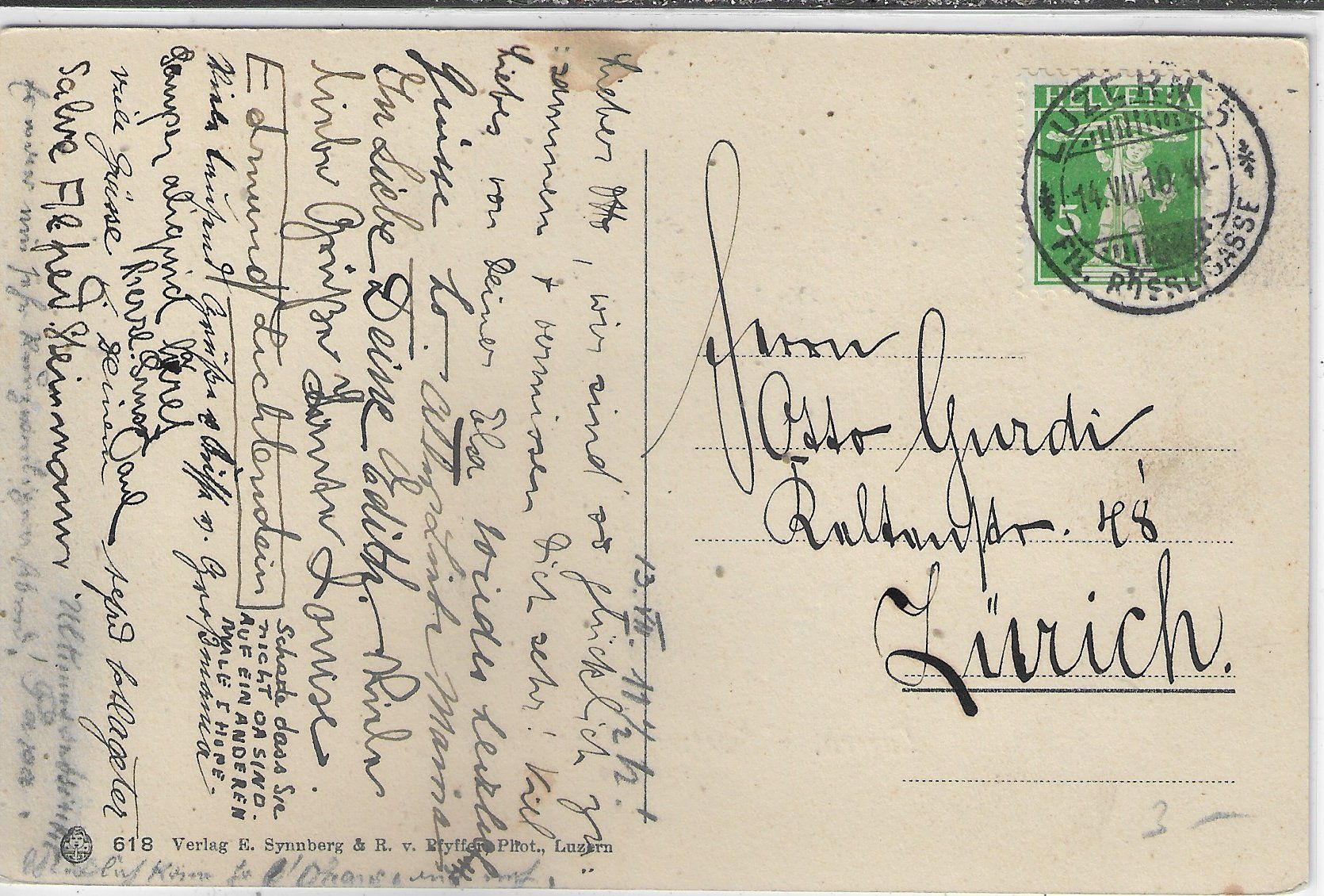 Cartoline postali: Luzern - Schweizerquai mit Rigi – Usato da Ettingen venduto da Kartenplanet 1